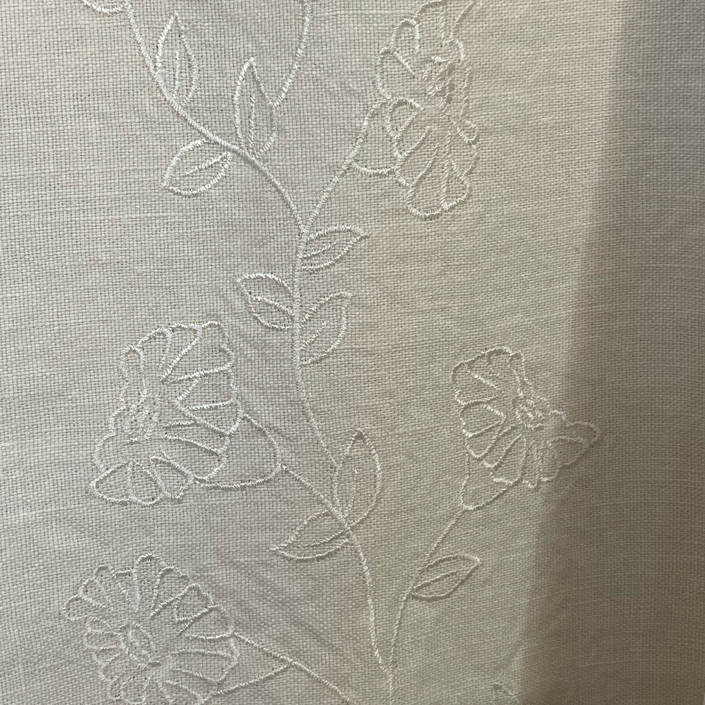 Edward 100% Irish Linen White Embroidered Skirt size 10 - Picture 2 of 5